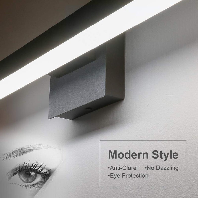 Aipsun 31.5in/26W Modern Black Vanity Light LED Bathroom Vanity Light Fixtures Wall Light for Bathroom (White Light 6000K) - Image 5
